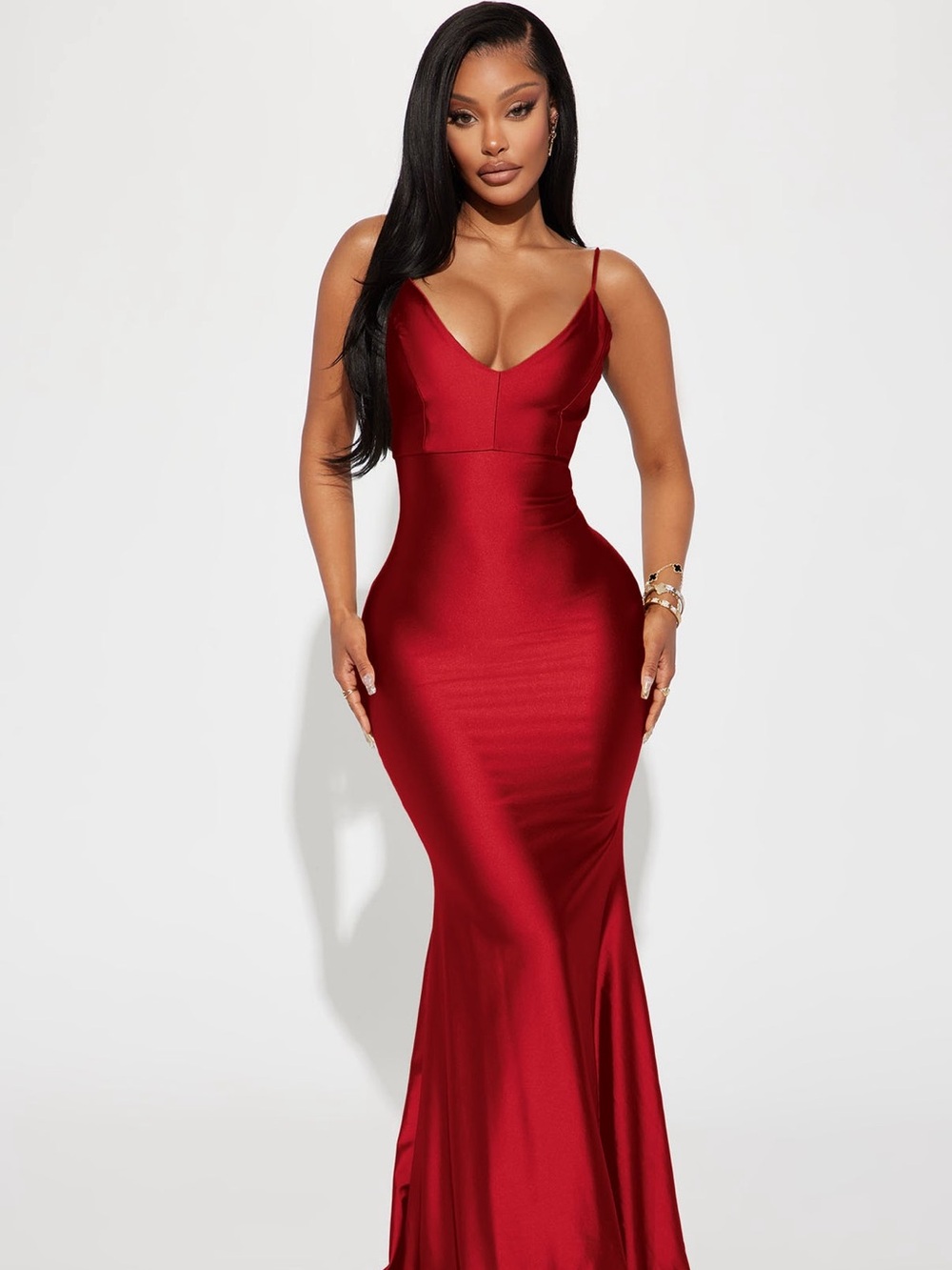 Fashion Nova Walk Behind Me Maxi Dress Wine